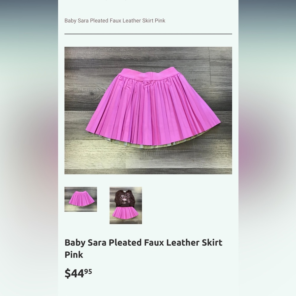 Baby Sara (by Sara Sara) Faux Leather Skirt, size 5